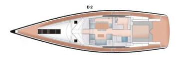Yachtcharter Moody 62 DSE Decksplan 4 Cab 4 WC