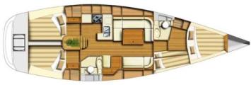 Yachtcharter Dufour 44 Performance Grundriss 4 Cab 2