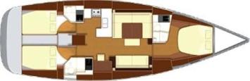 Yachtcharter Dufour 485 Grundriss 3 Cab