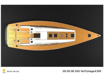 Yachtcharter Dufour 45 Performance Decksplan 4 Cab