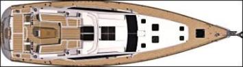 Yachtcharter Jeanneau 57 Decksplan 3+1 Cab 3 WC