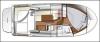 Yachtcharter Merry Fisher 815 Grundriss 1 Cab 1 WC