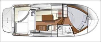 Yachtcharter Merry Fisher 815 Grundriss 1 Cab 1 WC
