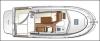 Yachtcharter Merry Fisher 815 Decksplan 1 Cab 1 WC