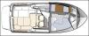 Yachtcharter Merry Fisher 705 IB Grundriss 1 Cab 1 WC