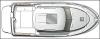 Yachtcharter Merry Fisher 705 IB Decksplan 1 Cab 1 WC
