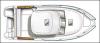 Yachtcharter Merry Fisher 625 HB Decksplan 1 Cab 1 WC