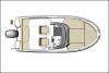 Yachtcharter Cap Camarat 555 WA Decksplan 1 Cab 1 WC