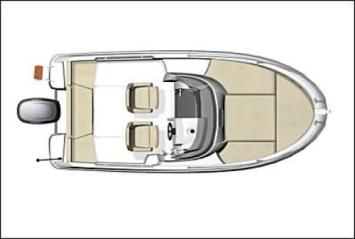 Yachtcharter Cap Camarat 555 WA Decksplan 1 Cab 1 WC