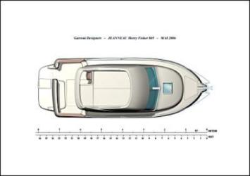 Yachtcharter Merry Fisher 805 Decksplan 1 Cab 1 WC