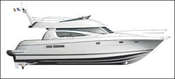 Yachtcharter Prestige 46 Segelplan 3+1 Cab 2 WC