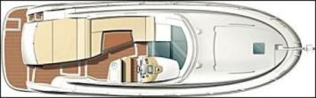 Yachtcharter Prestige 42 S Decksplan 3 Cab 2 WC