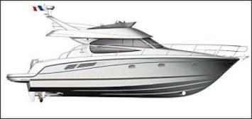 Yachtcharter Prestige 42 Segelplan 2 Cab 2 WC