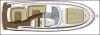 Yachtcharter Prestige 38 S Decksplan 2 Cab 1 WC