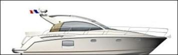 Yachtcharter Prestige 38 S Segelplan 2 Cab 1 WC