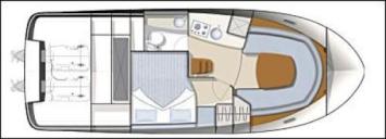 Yachtcharter Prestige 30 S Grundriss 1 Cab 1 WC
