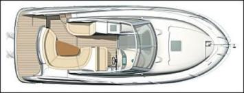 Yachtcharter Prestige 30 S Decksplan 1 Cab 1 WC