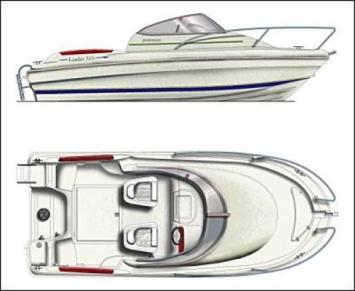 Yachtcharter Leader 515 Decksplan 1 Cab 1 WC