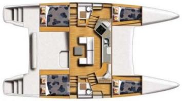 Yachtcharter Catana 41 Ocean 4Cab Grundriss