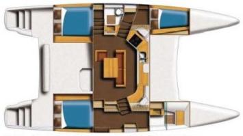 Yachtcharter Catana 41 Ocean 3Cab Grundriss