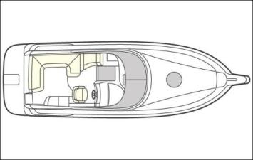 Yachtcharter Blumar Sport Cruiser 32 HT Decksplan