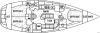 Yachtcharter Oceanis 440 3cab layout