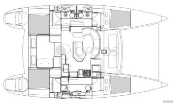 Yachtcharter lagoon410 4cab layout