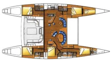 Yachtcharter Lagoon 67 Grundriss 5 Cab 5 WC