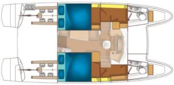 Yachtcharter Highland 35 Grundriss 2 Cab 2 WC