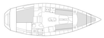 Yachtcharter Etap 37 s Grundriss 2 Cab 1 WC