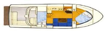 Yachtcharter Princess 36 Riviera Layout