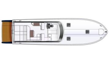 Yachtcharter Itama 55 Deckslayout