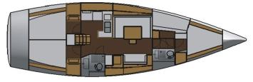 Yachtcharter Salona 44 4cab Grundriss