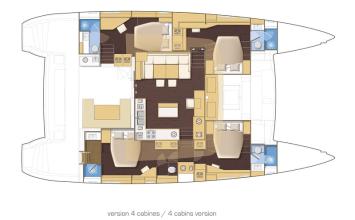 Yachtcharter lagoon560 4cab layout