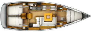 Yachtcharter sun odyssey 409 3cab layout