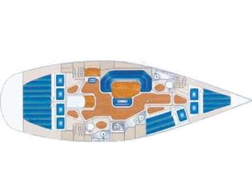Yachtcharter Vektor 401 Grundriss