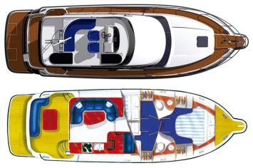 Yachtcharter Storebro_410_Commander_Grundriss