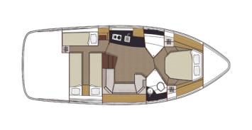 Yachtcharter Sealine_SC38_GRundriss1