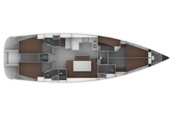 Yachtcharter Bavaria Cruiser 50 5cab layout
