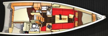 Yachtcharter Elan310_Grundriss