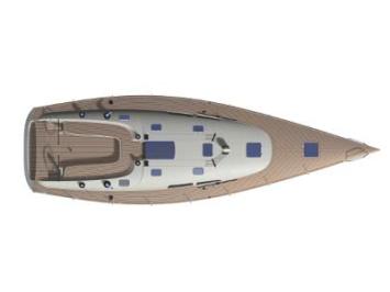 Yachtcharter Comet 45 Decksplan