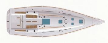 Yachtcharter First 40 CR Deckplan