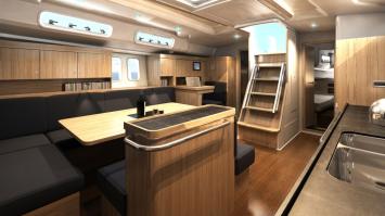 Yachtcharter Hanse 495 4+1 Kab 2+1 WC Salon