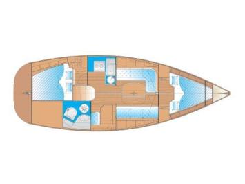 Yachtcharter Bavaria 33 2cab layout