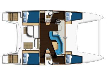 Yachtcharter Catana 42 Grundriss