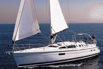 Yachtcharter Hunter 410 Seitenansicht 2 Kab 2 WC