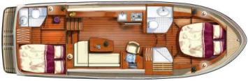 Yachtcharter Linssen Grand Sturdy 33.9 AC Grundriss