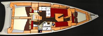 Yachtcharter Elan 350 Grundriss 3 Kab 1 WC