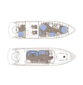 Yachtcharter Yaretti 2210 Grundriss 3 Cab 2 WC