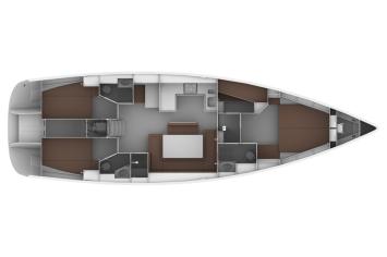 Yachtcharter Bavaria Cruiser 50 4cab layout
